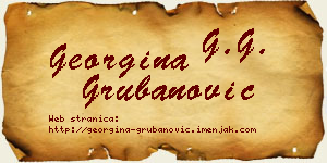 Georgina Grubanović vizit kartica